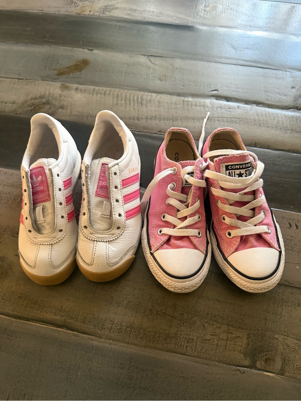 Converse Kids Pink Low Top Sneakers Lot of 2